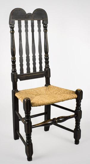 William and Marry Style Bannister Back Side Chair